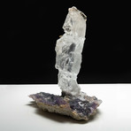 Natural Selenite Crystal + Amethyst Quartz Matrix