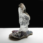 Natural Selenite Crystal + Amethyst Quartz Matrix