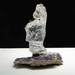 Natural Selenite Crystal + Amethyst Quartz Matrix