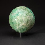 Genuine Polished Green Fluorite Sphere + Acrylic Display Stand