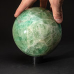 Genuine Polished Green Fluorite Sphere + Acrylic Display Stand