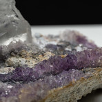 Natural Selenite Crystal + Amethyst Quartz Matrix