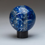 Genuine Polished Lapis Sphere + Acrylic Display Stand