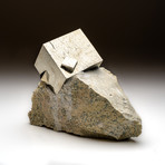 Natural Pyrite on Basalt Matrix