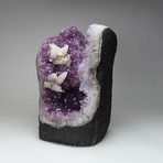 Genuine Amethyst Cluster Geode + Calcite