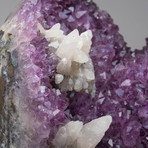 Genuine Amethyst Cluster Geode + Calcite