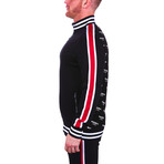 Striped Zip Jacket // Black (XL)