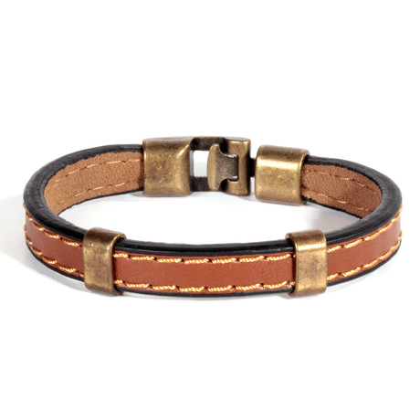 Leather Strap Bracelet // Light Brown - Nautilus - Touch of Modern