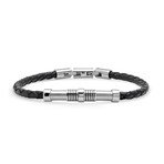 Braided Leather Bracelet // Black