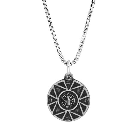 St. Benedict Pendant Necklace // Silver