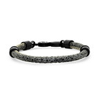 Snake Print Bracelet // Gray + Black