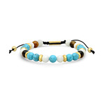 Agate + Tiger Eye + Stainless Steel Beaded Bracelet // Multicolor