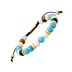 Agate + Tiger Eye + Stainless Steel Beaded Bracelet // Multicolor