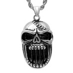 Ghoul Skull Pendant Necklace // Silver