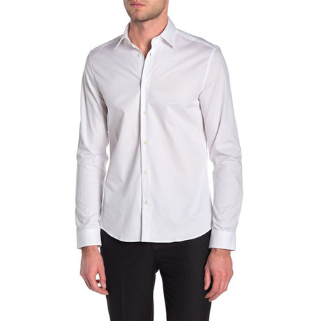 Woven Shirt // Ice White // Italian Collar (39)