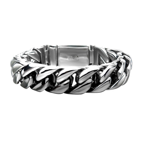 Titan Shiny Double Layer Curb Colossi Bracelet (8")