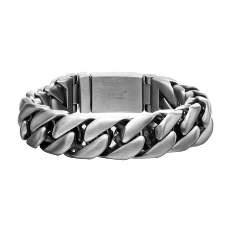 Titan Matte Double Layer Curb Colossi Bracelet (8")