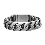 Titan Matte Double Layer Curb Colossi Bracelet (8")