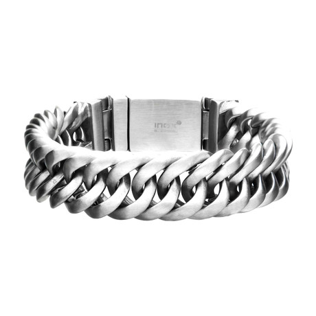 Leonidas Matte Double Layer Curb Colossi Bracelet