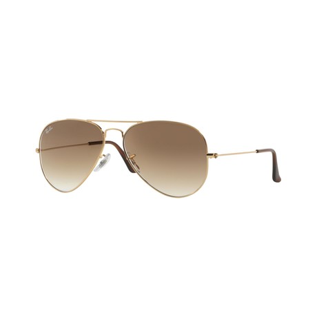 Unisex Aviator Sunglasses // Brown