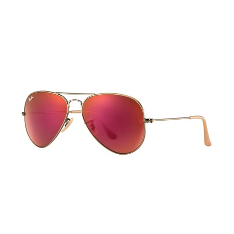Unisex Aviator Sunglasses // Red