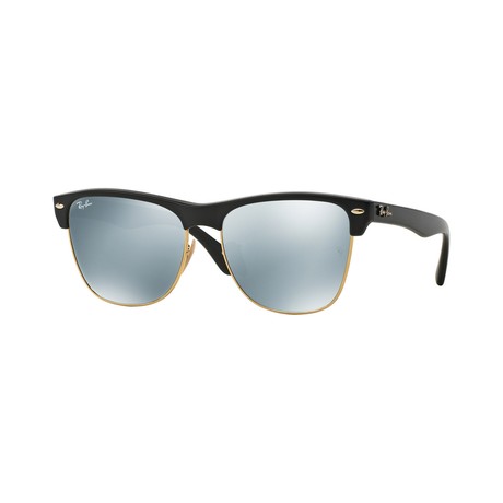 Unisex Oversized Clubmaster Sunglasses // Silver
