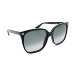 Gucci // Ladies // GG0022S-001 Square Sunglasses // Black + Gray Gradient
