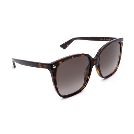 Women's GG0022S-003 Sunglasses // Dark Havana