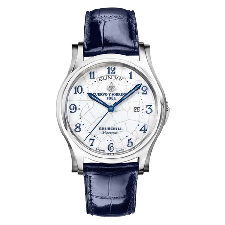 Cuervo y Sobrinos Robusto Day Date Churchill Automatic // 2810.1C17