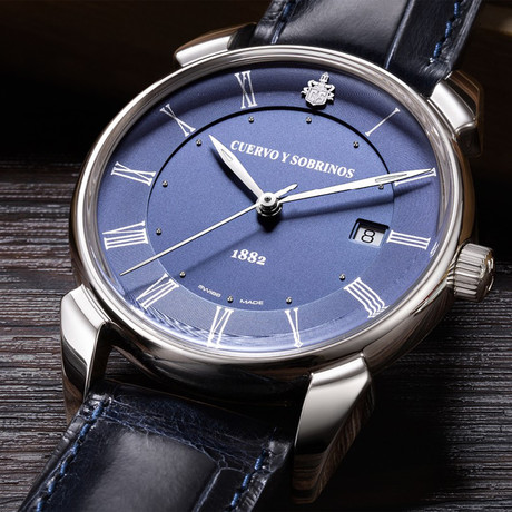 Cuervo y Sobrinos Historiador Central Seconds Automatic // 3195.1CS.BR