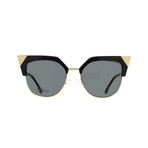 Women's Cat Eye Sunglasses // Gold + Gray