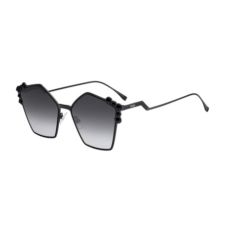 Women's Geometric Sunglasses // Black + Gray