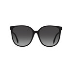 Women's Rectangular Sunglasses // Black + Gray Gradient