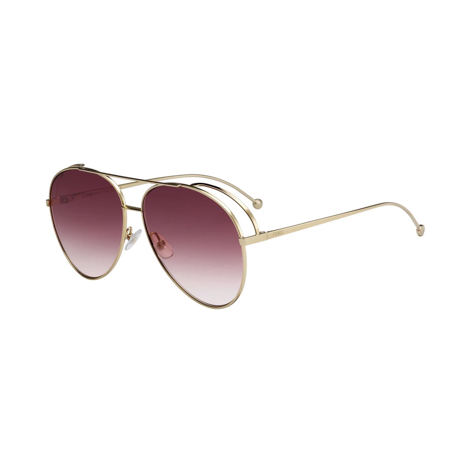 Women's Aviator Sunglasses // Gold + Pink Gradient - Luxury Eyewear ...