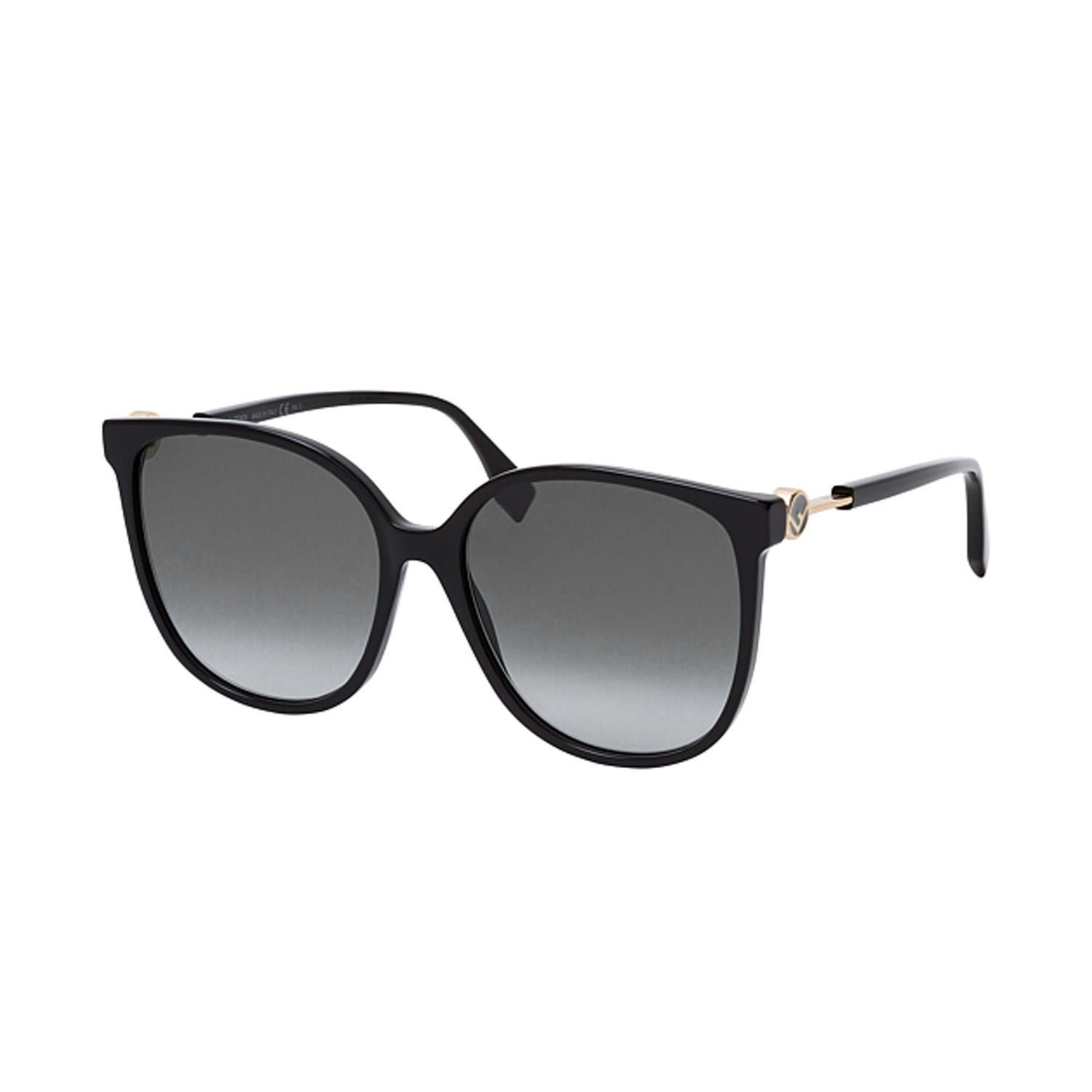 Women's Rectangular Sunglasses // Black + Gray Gradient - Luxury ...