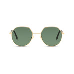 Men's Semi-Oval Sunglasses // Gold + Green