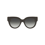 Women's Oversized Cat Eye Sunglasses // Black + Gray Gradient