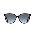 Women's Cat Eye Sunglasses // Black + Gray Gradient