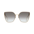 Women's Oversized Cat Eye Sunglasses // Gold + Gray