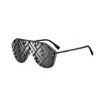 Men's Monogram Sunglasses // Black + Gray Silver
