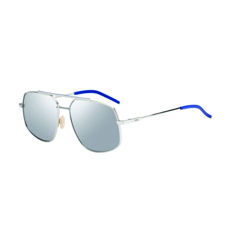 Men's Sunglasses // Silver + Gray Mirror