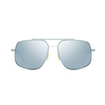 Men's Sunglasses // Silver + Gray Mirror