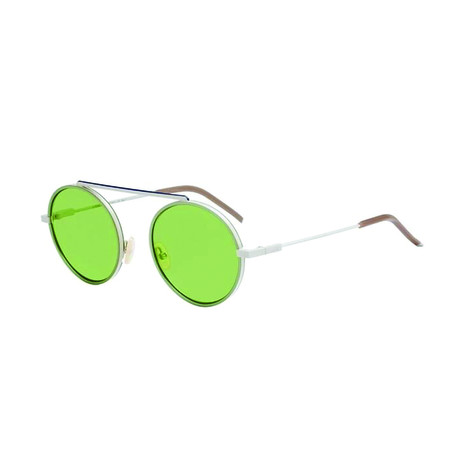 Men's Sunglasses // White + Green