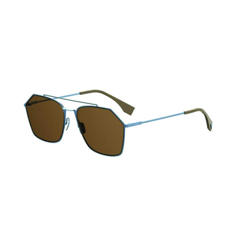 Men's Sunglasses // Blue + Brown
