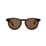 Men's Round Sunglasses // Havana + Brown