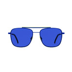 Men's Sunglasses // Matte Blue + Blue