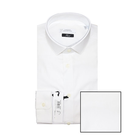 Woven Shirt // White // French Collar + Soft Fabric (39)