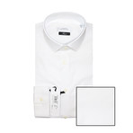 Woven Shirt // White // French Collar + Soft Fabric (41)