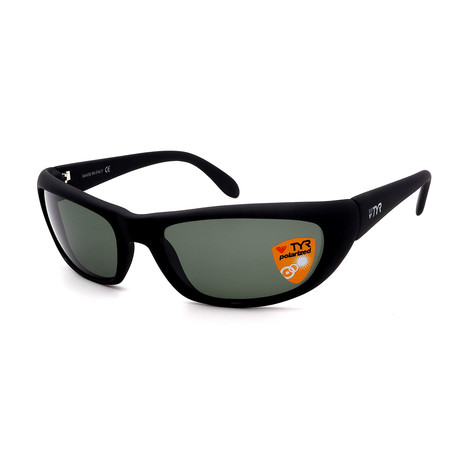 Unisex Splash TR240114 Polarized Sunglasses // Matte Black + Green