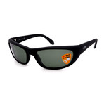 Unisex Splash TR240114 Polarized Sunglasses // Matte Black + Green